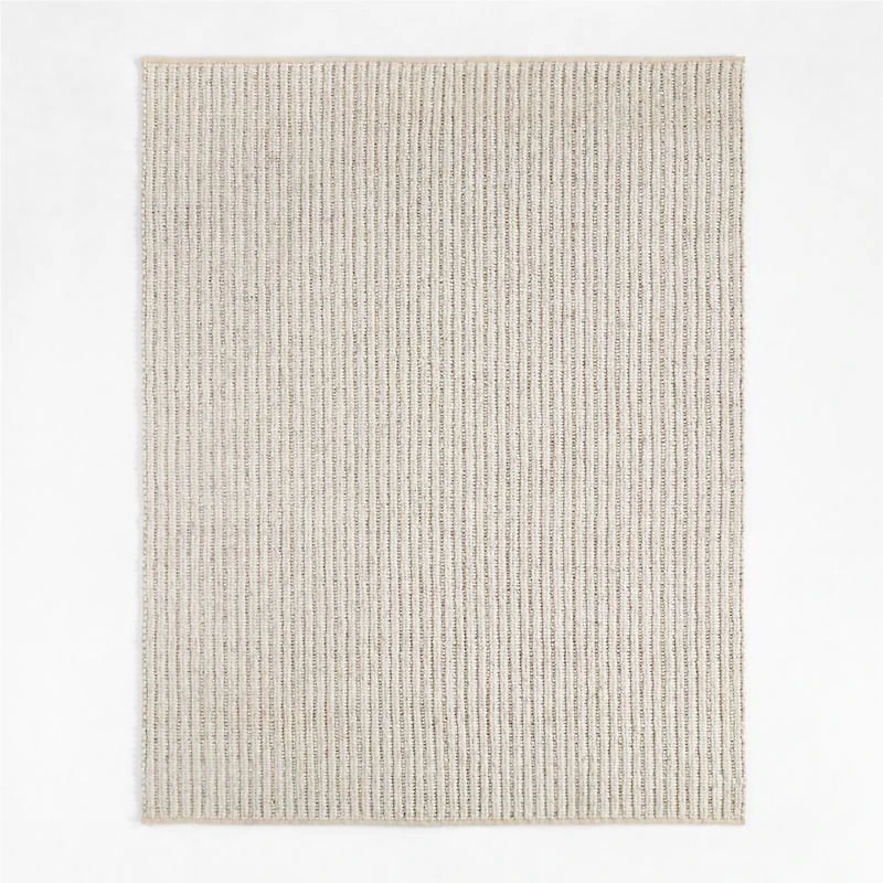 Prato Performance Wool Ivory Area Rug 6'x9'