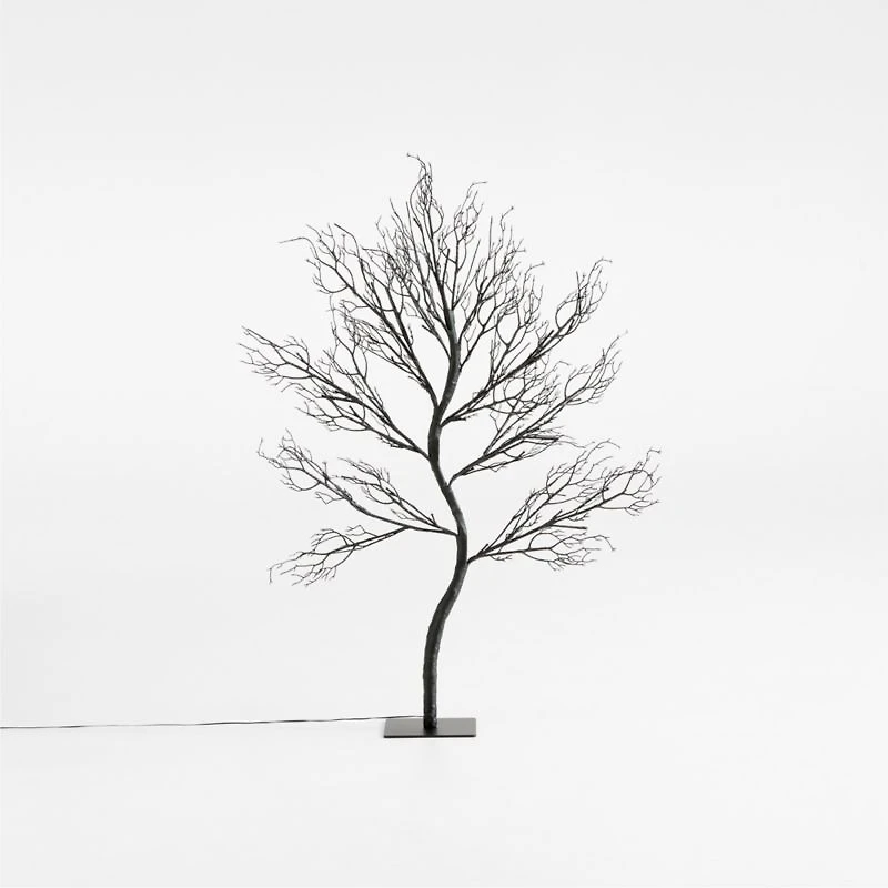 Faux Pre-Lit Black Branch Tree 3'