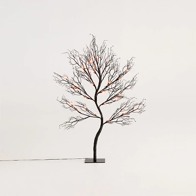Faux Pre-Lit Black Branch Tree 3'