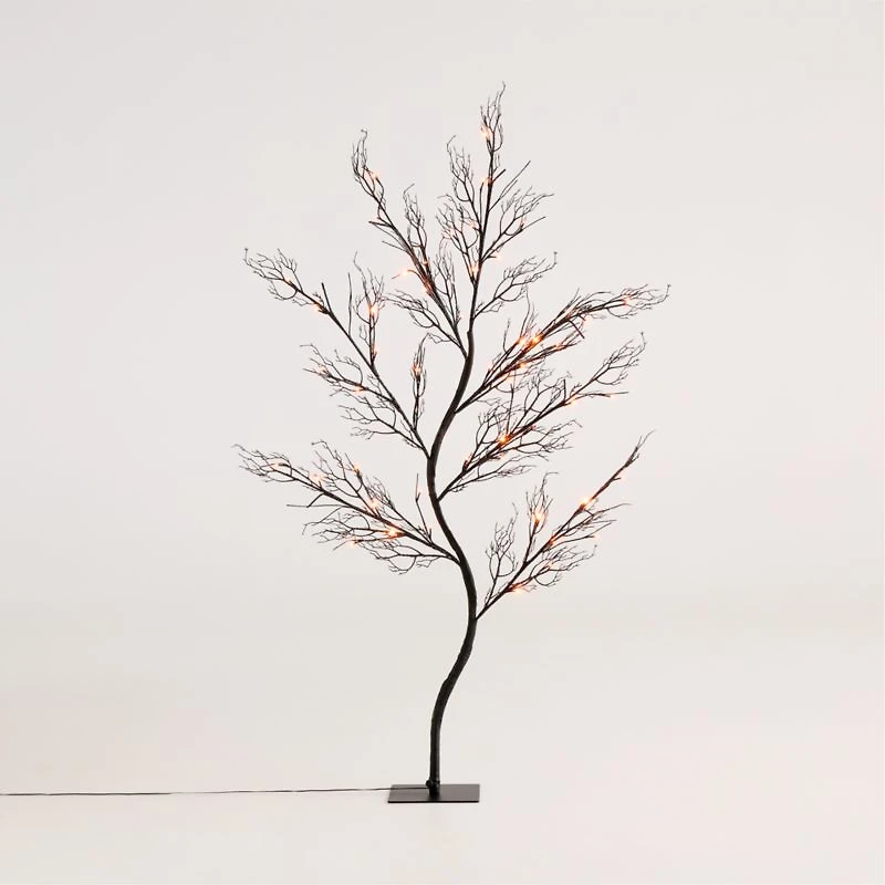 Faux Pre-Lit Black Branch Tree 5'