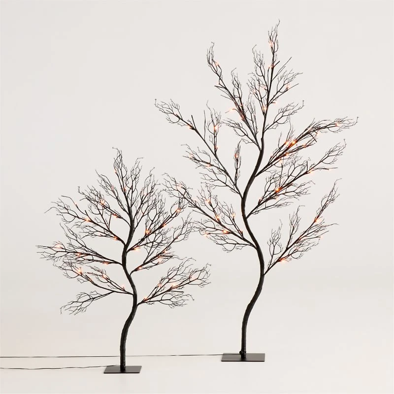 Faux Pre-Lit Black Branch Tree 5'