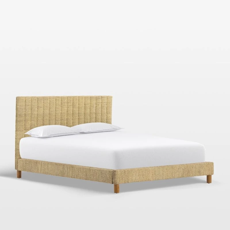 Priscilla Light Natural Woven Queen Bed