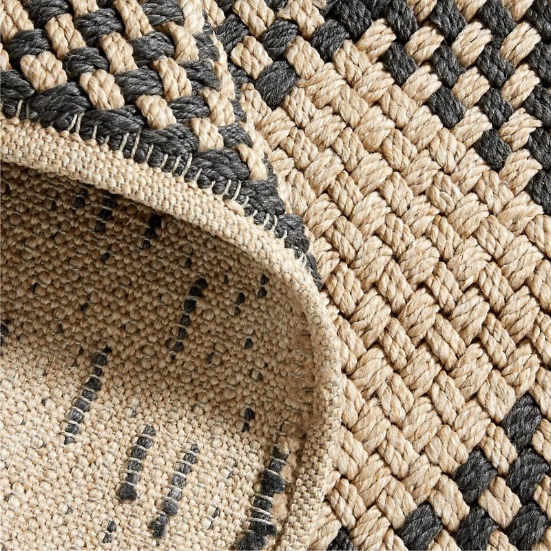 Procida Performance Handwoven Black Indoor/Outdoor Area Rug 10'x14'
