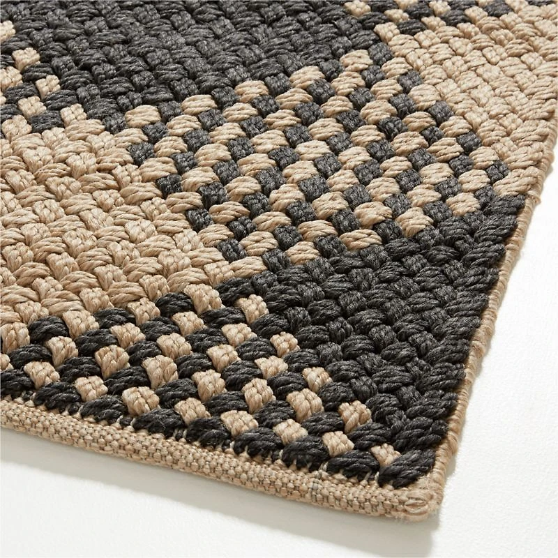 Procida Performance Handwoven Black Indoor/Outdoor Area Rug 10'x14'