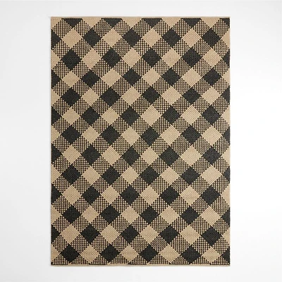 Procida Performance Handwoven Black Indoor/Outdoor Area Rug 10'x14'