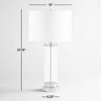 Promenade Small Black Metal Table Lamp with USB Port 27.75"