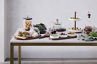 Parsons White Marble Top/ Brass Base 48x28 Dining Table