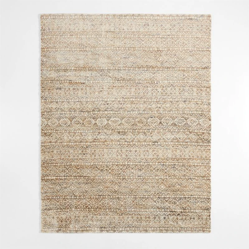 Provence Jute and Wool Hand-Knotted Grey Area Rug 8'x10'