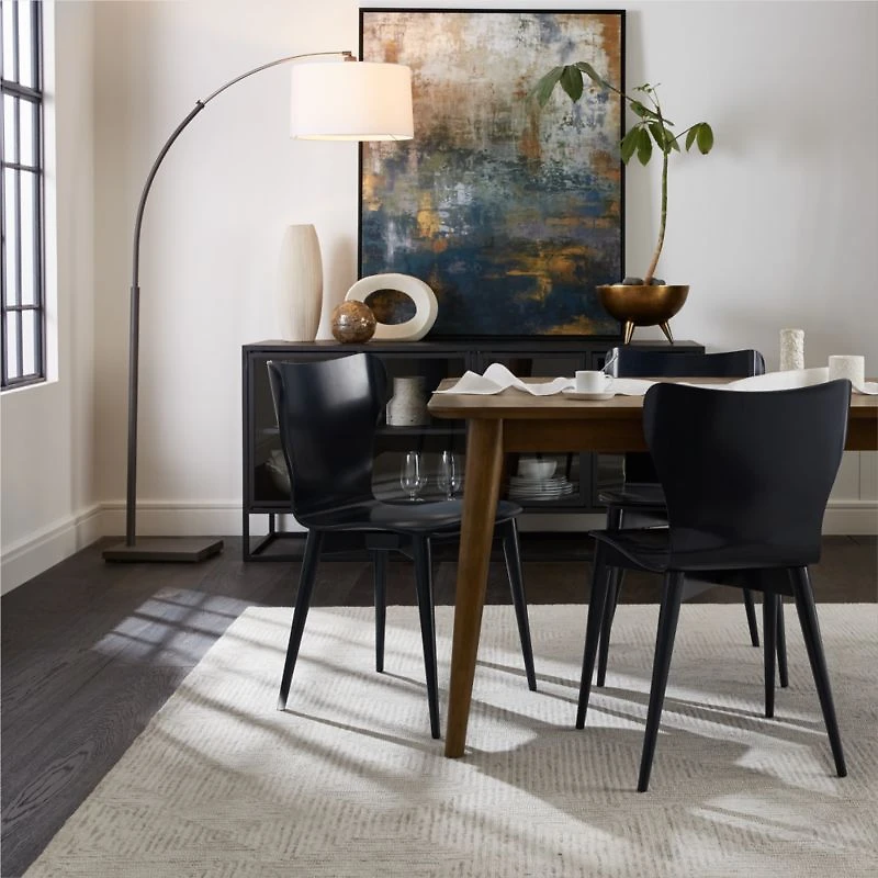 Dexter Arc Floor Lamp with White Shade 74"