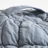 Smoke Blue Small 30" Puffy Kids Bean Bag Chair Cover
