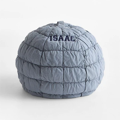 Smoke Blue Small 30" Puffy Kids Bean Bag Chair Cover