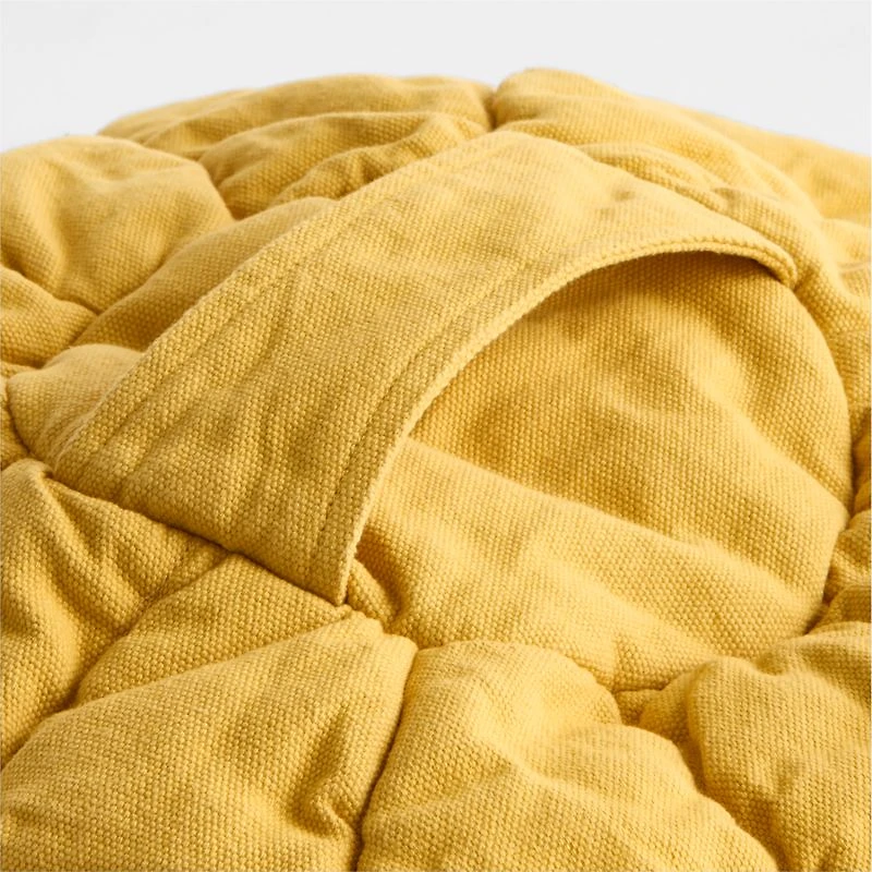 Savannah Yellow Small 30" Puffy Kids Bean Bag Chair Cover