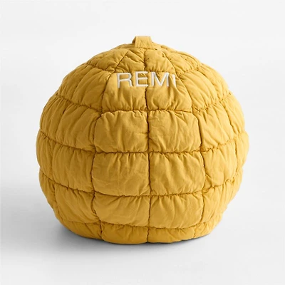 Savannah Yellow Small 30" Puffy Kids Bean Bag Chair Cover