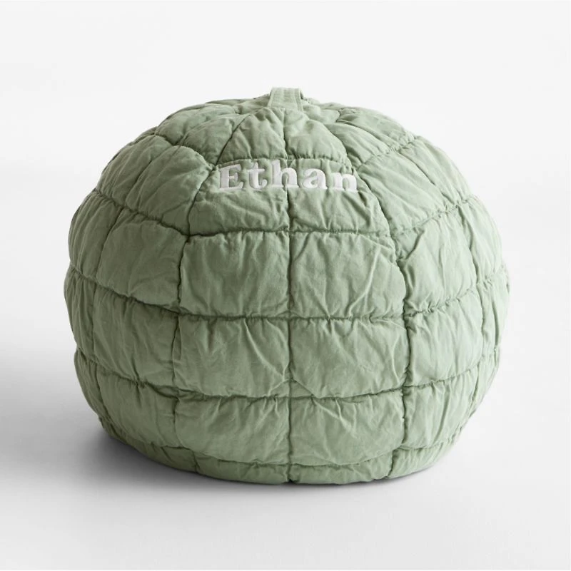 Verte Green Small 30" Puffy Kids Bean Bag Chair Cover
