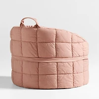 Large Terracotta Kids Puffy Lounge Barrel Chair Cover