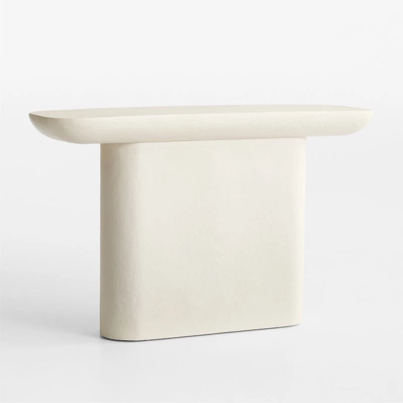 Quarry White Recycled Fiberstone 48" Console Table