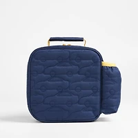Quilted Blue Car Soft Insulated Kids Lunch Box