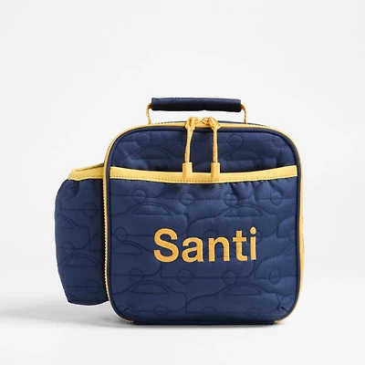 Quilted Blue Car Soft Insulated Kids Lunch Box