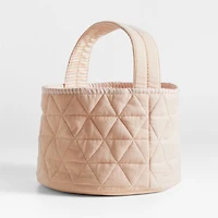 Peachy Pink Quilted Kids Easter Basket