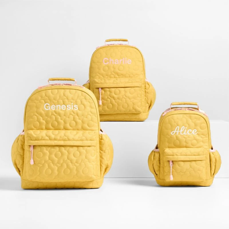 Dreamer Quilted Flower Kids Backpack with Side Pockets