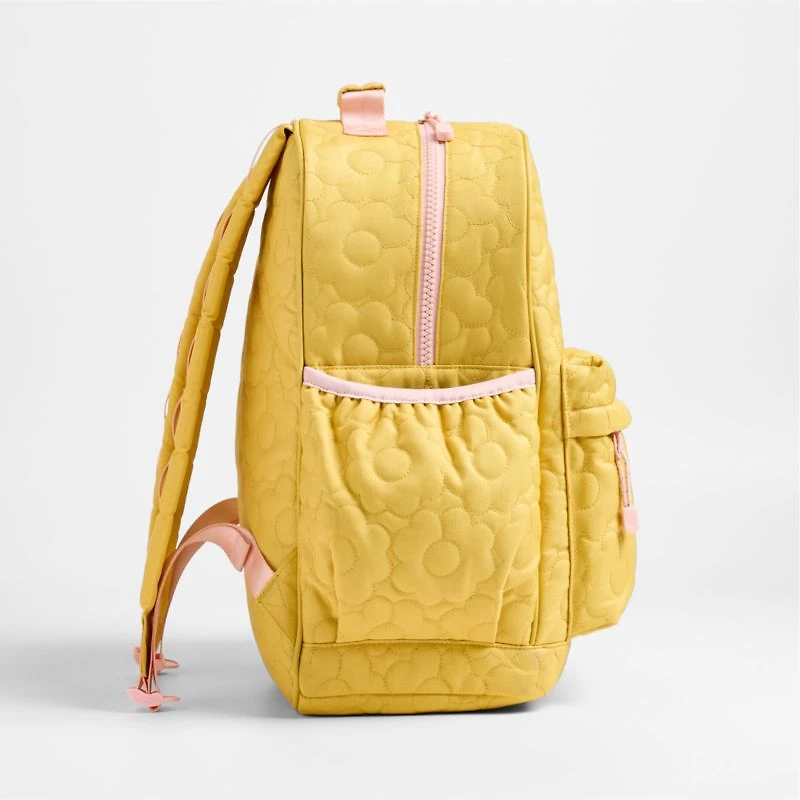Dreamer Quilted Flower Kids Backpack with Side Pockets
