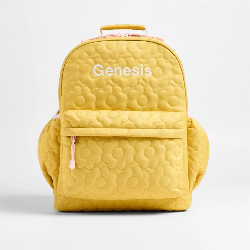 Dreamer Quilted Flower Kids Backpack with Side Pockets