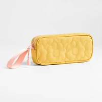 Dreamer Quilted Yellow Flower Soft Kids Pencil Case