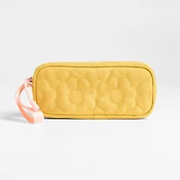 Dreamer Quilted Yellow Flower Soft Kids Pencil Case