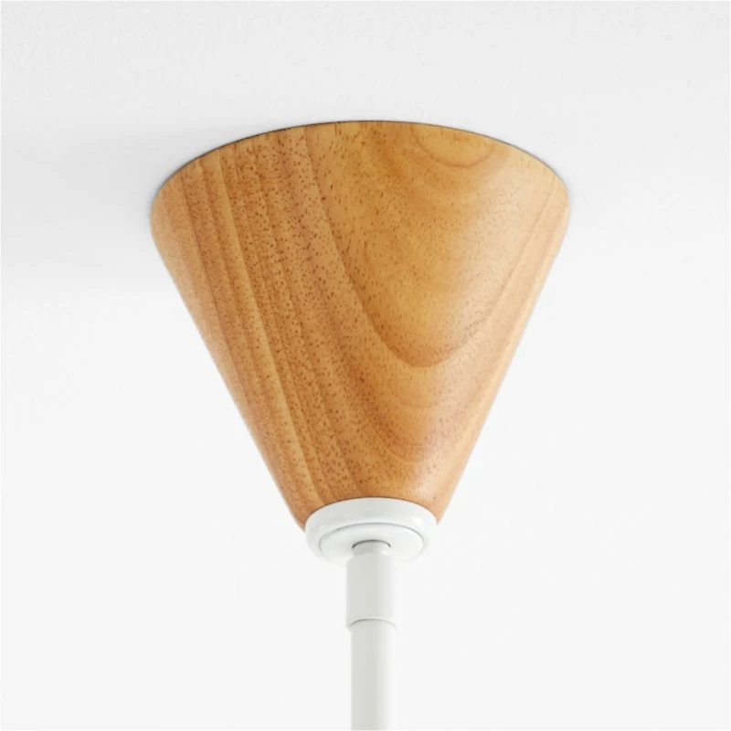 Quinn White Metal & Wood 28" Kids Ceiling Light
