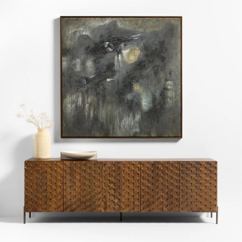 "Lava Rock" by Ruby 55" x 55" Framed Wall Art Print