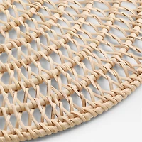 Radial Weave Natural Rattan Placemat