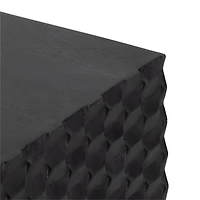 Raffael 49.5" Black Carved Wood Storage Media Console