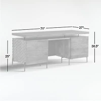 Raffael Carved Wood Executive Desk