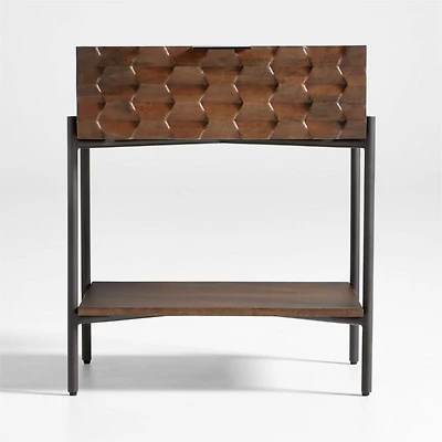 Raffael Carved Wood Nightstand