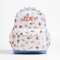 Rainbows and Unicorns Large Kids Backpack with Side Pockets