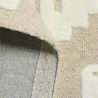 Rainforest Off-White Hand-Tufted Wool Kids Area Rug 5'x8'