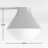 Rainier Brass Conical Flush Mount Light 13.7"