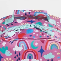 Rainy Rainbows Medium Kids Backpack with Side Pockets