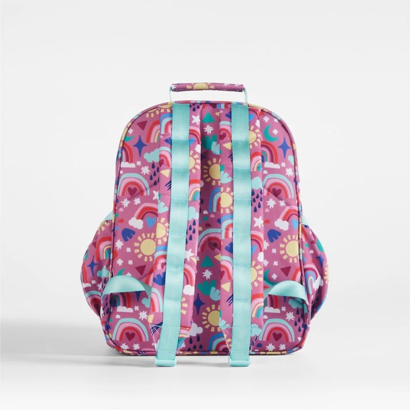 Rainy Rainbows Medium Kids Backpack with Side Pockets