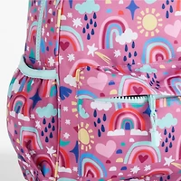 Rainy Rainbows Medium Kids Backpack with Side Pockets