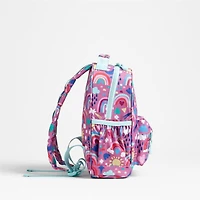 Rainy Rainbows Small Kids Backpack with Side Pockets