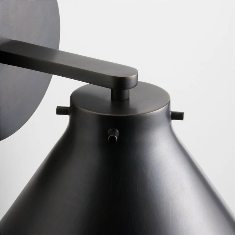 Rainier Black Conical Wall Sconce Light Set of 2