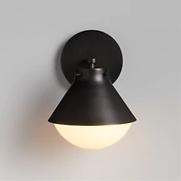 Rainier Black Conical Wall Sconce Light Set of 2