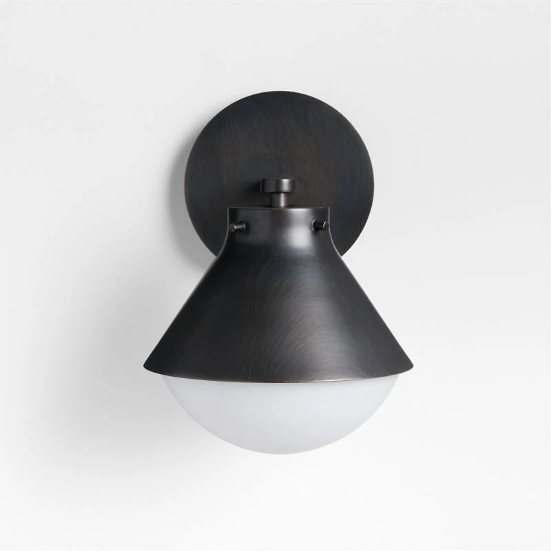 Rainier Black Conical Wall Sconce Light Set of 2