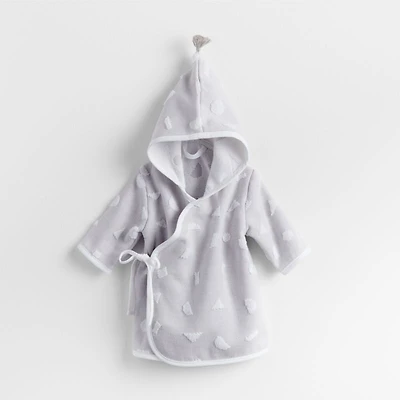 Razz Grey Organic Baby Bath Robe