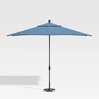 10' Rectangular Sunbrella ® Sapphire Outdoor Patio Umbrella with Black Frame