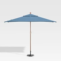 10' Rectangular Sunbrella ® Sapphire Outdoor Patio Umbrella with Eucalyptus Frame