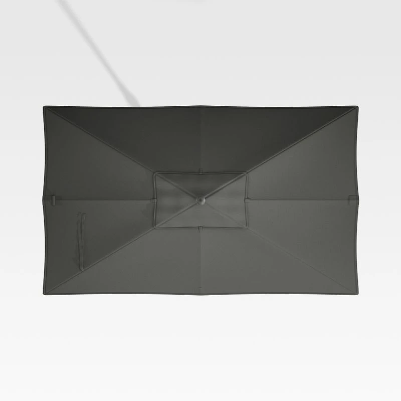 10' Rectangular Sunbrella ® Charcoal Outdoor Patio Umbrella Canopy