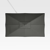 10' Rectangular Sunbrella ® Charcoal Outdoor Patio Umbrella Canopy