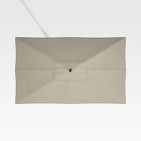 10' Rectangular Sunbrella ® Stone Outdoor Patio Umbrella Canopy